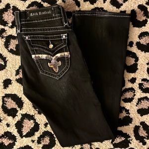 Rock Revival Black New Boot Cut Jen Jeans Size 30
